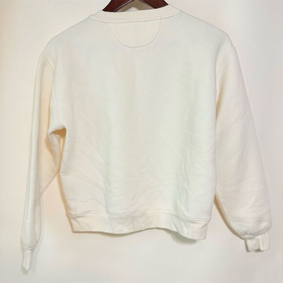 J. Crew Women's 2XS White Sweatshirt with Buttons - Picture 6 of 10